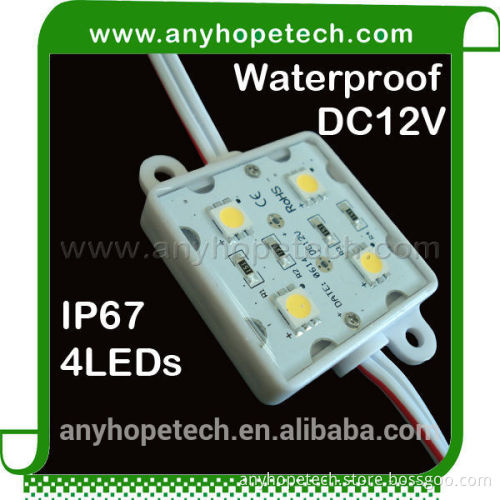 CE RoHS Certified 4LEDs warm white IP67 led module light